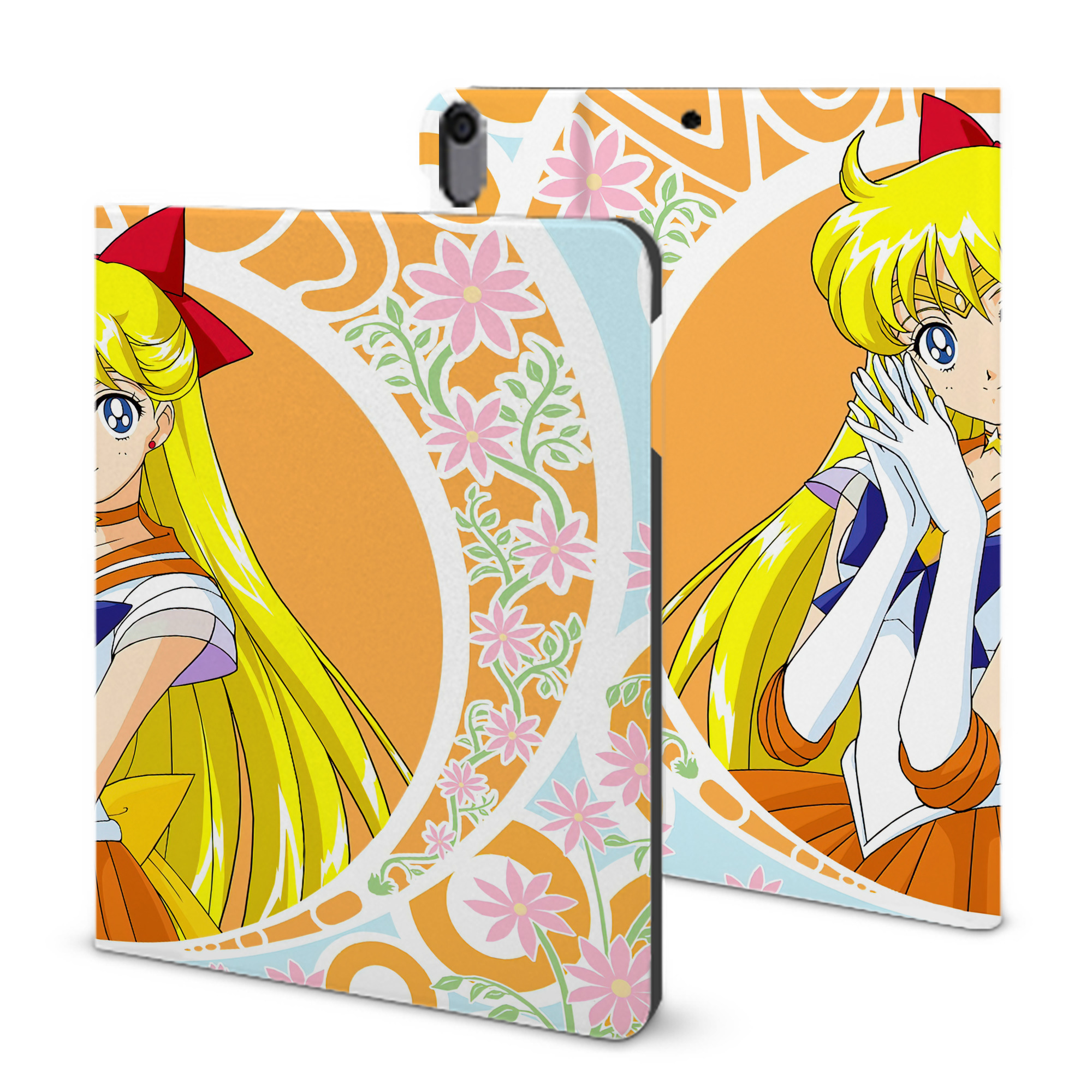 （画像用） 美少女戦士セーラームーン Sailor Moon IPad ケース ブック型 PUレザー TPU 耐衝撃 軽量 薄型 ペン収納なし 全面保護 IPad 各モデル対応